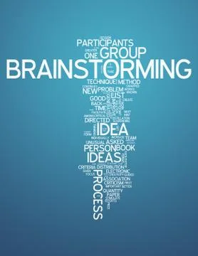 Word cloud "brainstorming" Stock Illustration