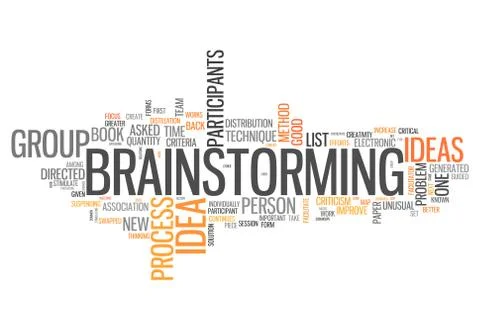 Word cloud "brainstorming" Stock Illustration