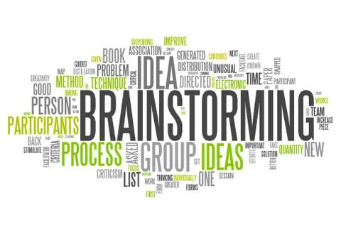 Word cloud "brainstorming" Stock Illustration