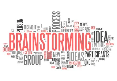 Word cloud "brainstorming" Stock Illustration