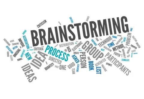 Word cloud "brainstorming" Illustrazione stock