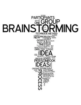 Word cloud "brainstorming" Stock Illustration