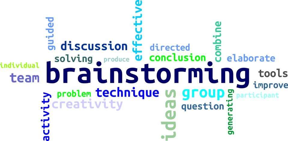 Word cloud - brainstorming Stock-Illustration
