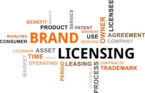 Word cloud - brand licensing Stock-Illustration