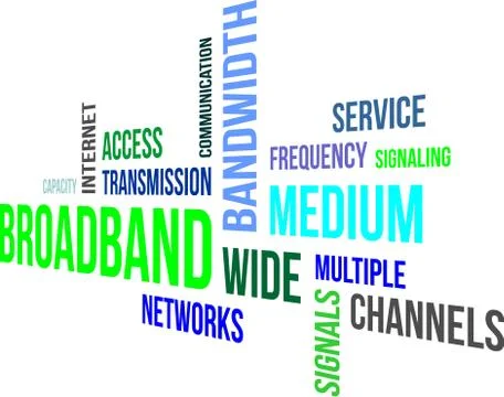 Word cloud - broadband Stock Illustration