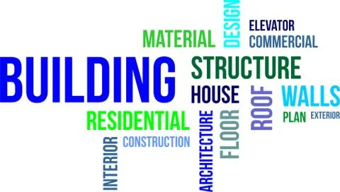 Word cloud - building Stock Illustration