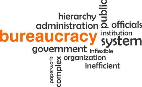 Word cloud - bureaucracy Stock Illustration