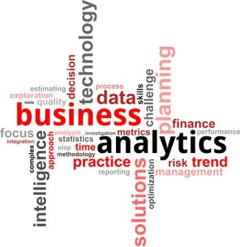 Word cloud - business analytics Stock Illustration