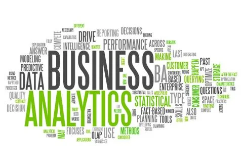 Word cloud "business analytics" Illustrazione stock
