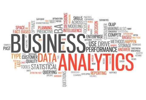 Word cloud "business analytics" Stock Illustration