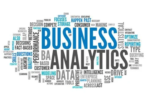 Word cloud "business analytics" 스톡 일러스트