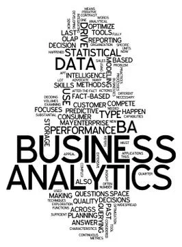 Word cloud "business analytics" Illustrazione stock