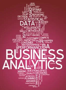 Word cloud "business analytics" Stock Illustration