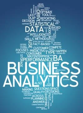 Word cloud "business analytics" Stock Illustration