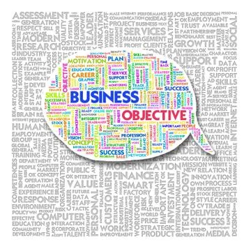 Word cloud of business and creative text Illustrazione stock