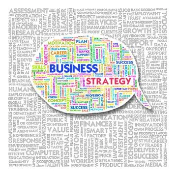 Word cloud of business and creative text Stock Illustration