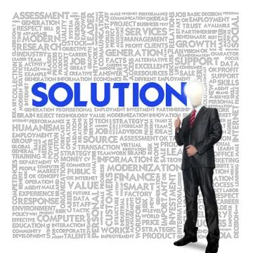 Word cloud for business concept, solution イラスト素材