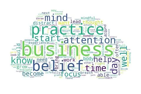Word cloud of business concept on white background. Stock Illustration