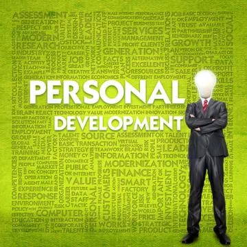 Word cloud for business concept,human development Stock Illustration