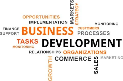 Word cloud - business development Stock Illustration