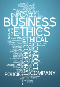 Word cloud business ethics Illustrazione stock