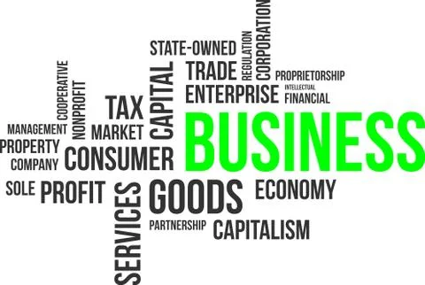 Word cloud - business Stock Illustration