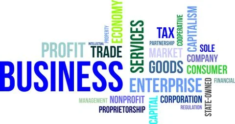 Word cloud - business Stock Illustration