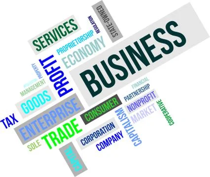 Word cloud - business Stock Illustration