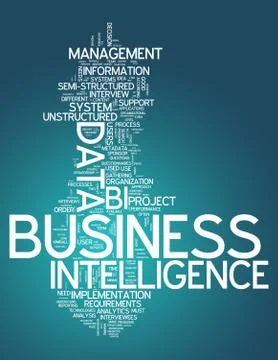 Word cloud business intelligence 스톡 일러스트