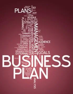 Word cloud business plan Stock Illustration