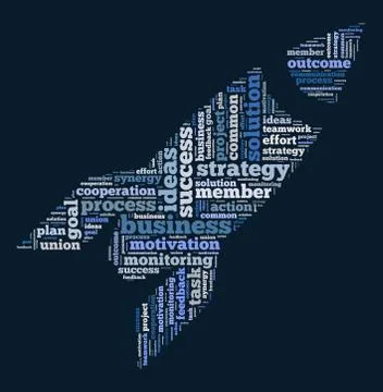 Word cloud business theme Stockillustratie