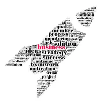 Word cloud business theme Stock Illustration