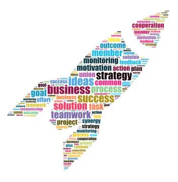 Word cloud business theme Stock Illustration