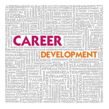 Word cloud for career development 스톡 일러스트