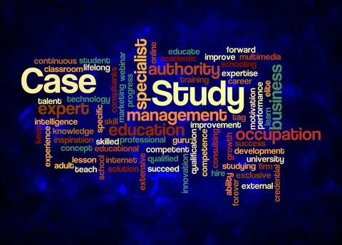 Word Cloud with CASE STUDY concept create with text only Stock Illustration