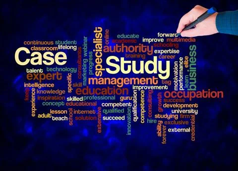 Word Cloud with CASE STUDY concept create with text only Stock Illustration