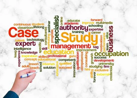 Word Cloud with CASE STUDY concept create with text only Stock Illustration