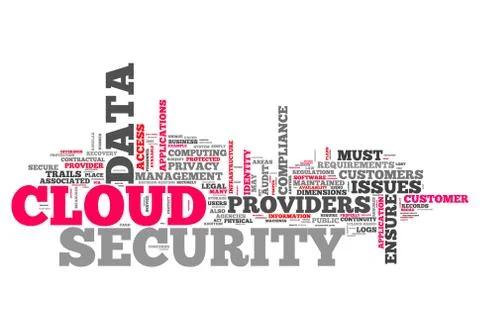 Word cloud cloud security Stockillustratie