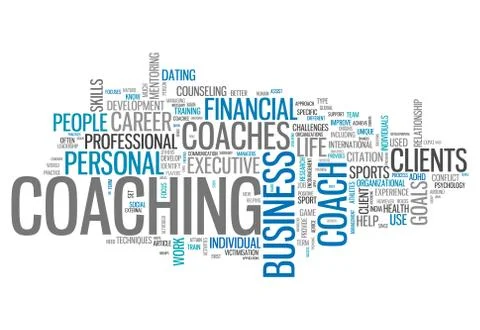 Word cloud coaching Stock-Illustration