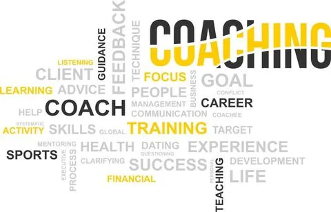 Word cloud - coaching A word cloud of coaching related items (License=RF) ... Stock Photos