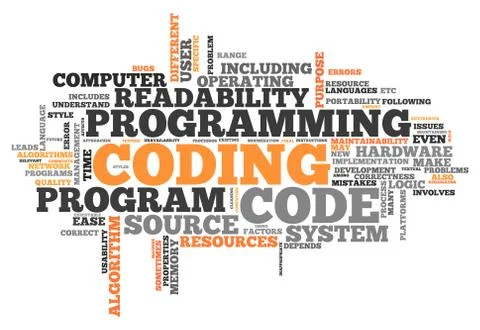 Word cloud coding Stock-Illustration