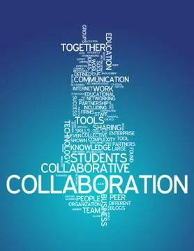 Word cloud collaboration Stock Illustration