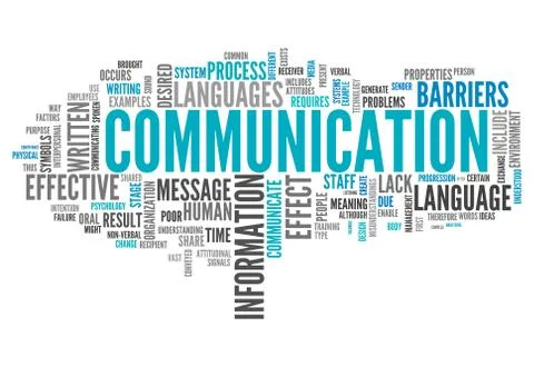 Word cloud communication Illustrazione stock