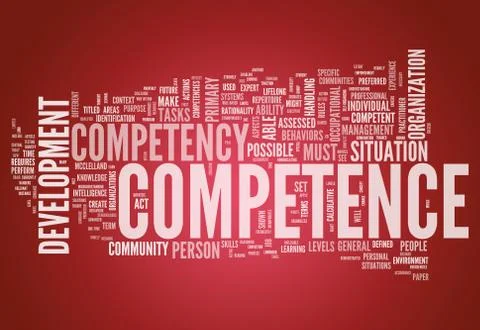 Word cloud competence Stock Illustration