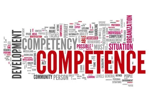 Word cloud competence Stock Illustration