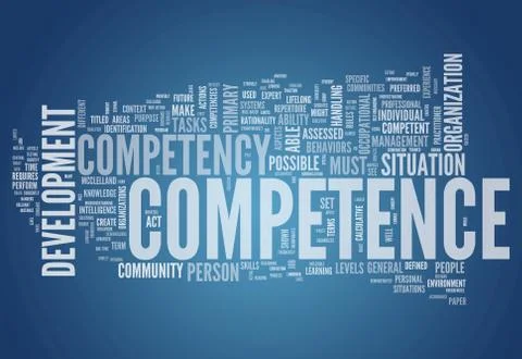 Word cloud competence Stock Illustration
