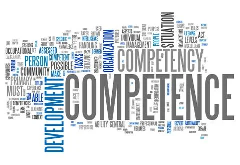 Word cloud competence Stock Illustration