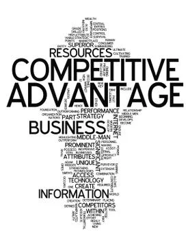 Word cloud competitive advantage Stock Illustration