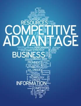 Word cloud competitive advantage Stock Illustration
