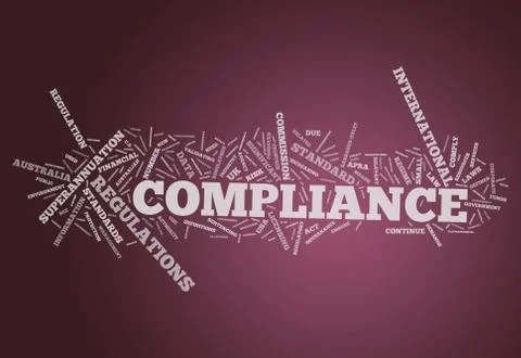 Word cloud compliance Stock Illustration